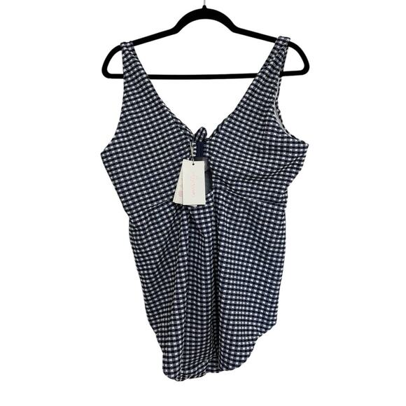 NWT Bravissimo Whitsunday One Piece Swimsuit in Gingham - Size 38D - Picture 3 of 9
